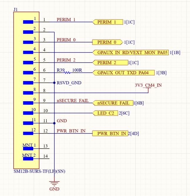 ZYMKEY5 auxiliary connector pinout
